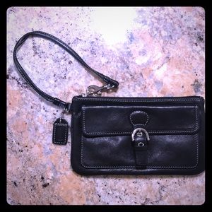 Black coach wristlet
